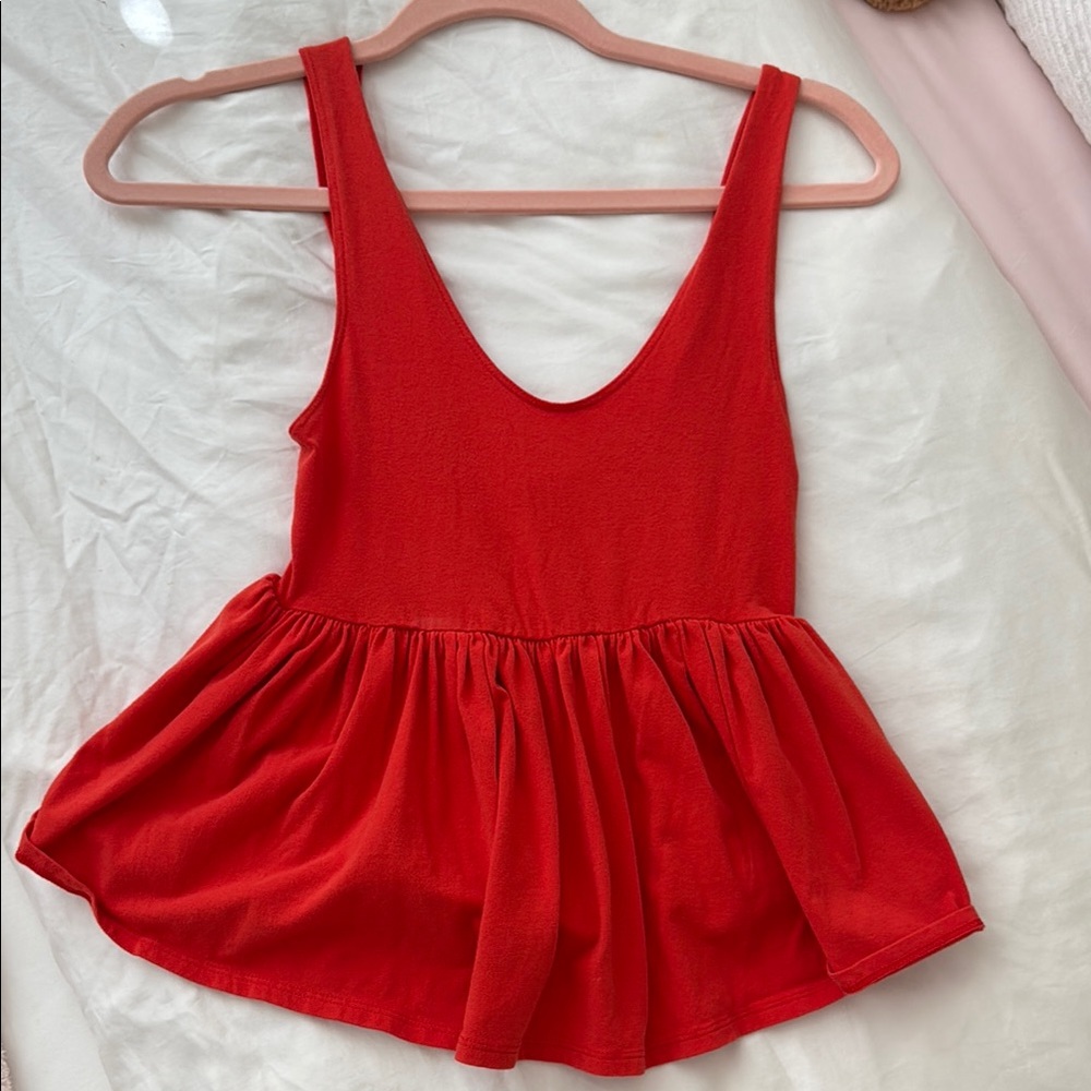 Truly Madly Deeply Red Peplum Top